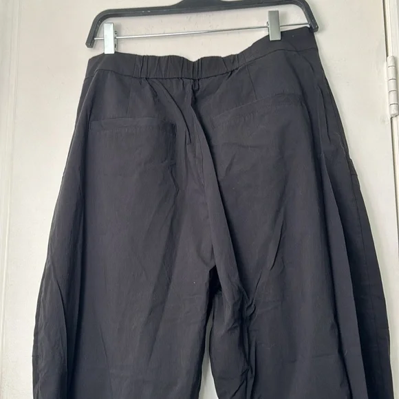 Gentle Herd Black Pocket Taper Cotton Nylon Blend Ankle High Waist Pants Size XL - Picture 6 of 10